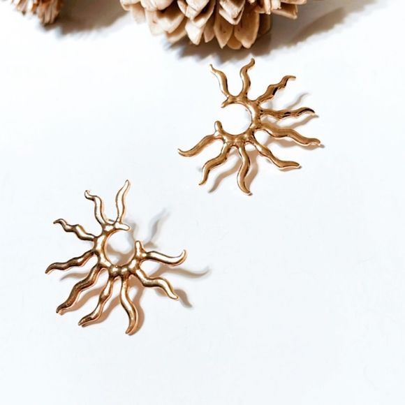 Sun radiant earrings M27 - Picture 4 of 6